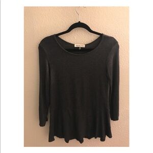 Amour Vert Charcoal Gray Blouse